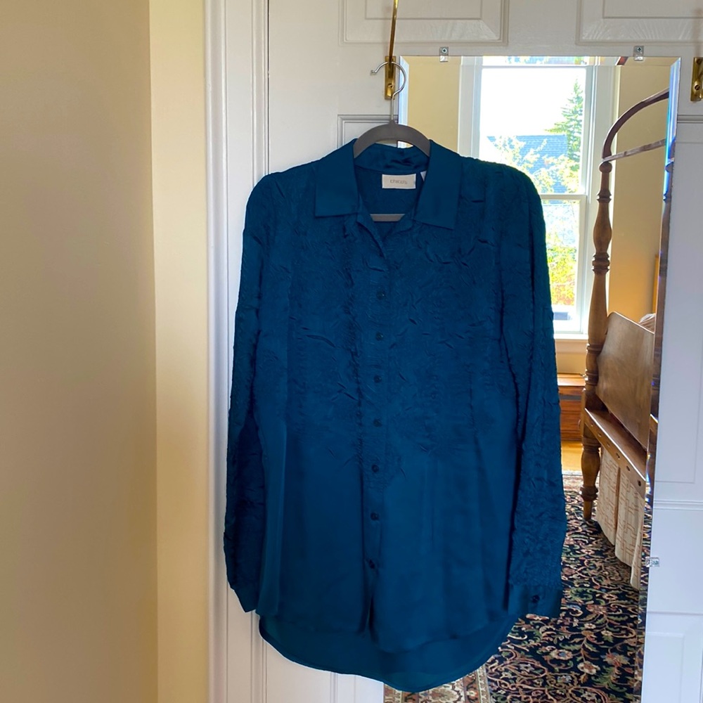 Long button up blouse